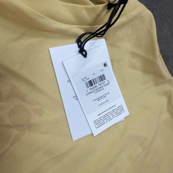 Coach X Peanuts Charlie Brown Signature Square T-Shirt In Organic Cotton caf63 - Picture 4 of 5